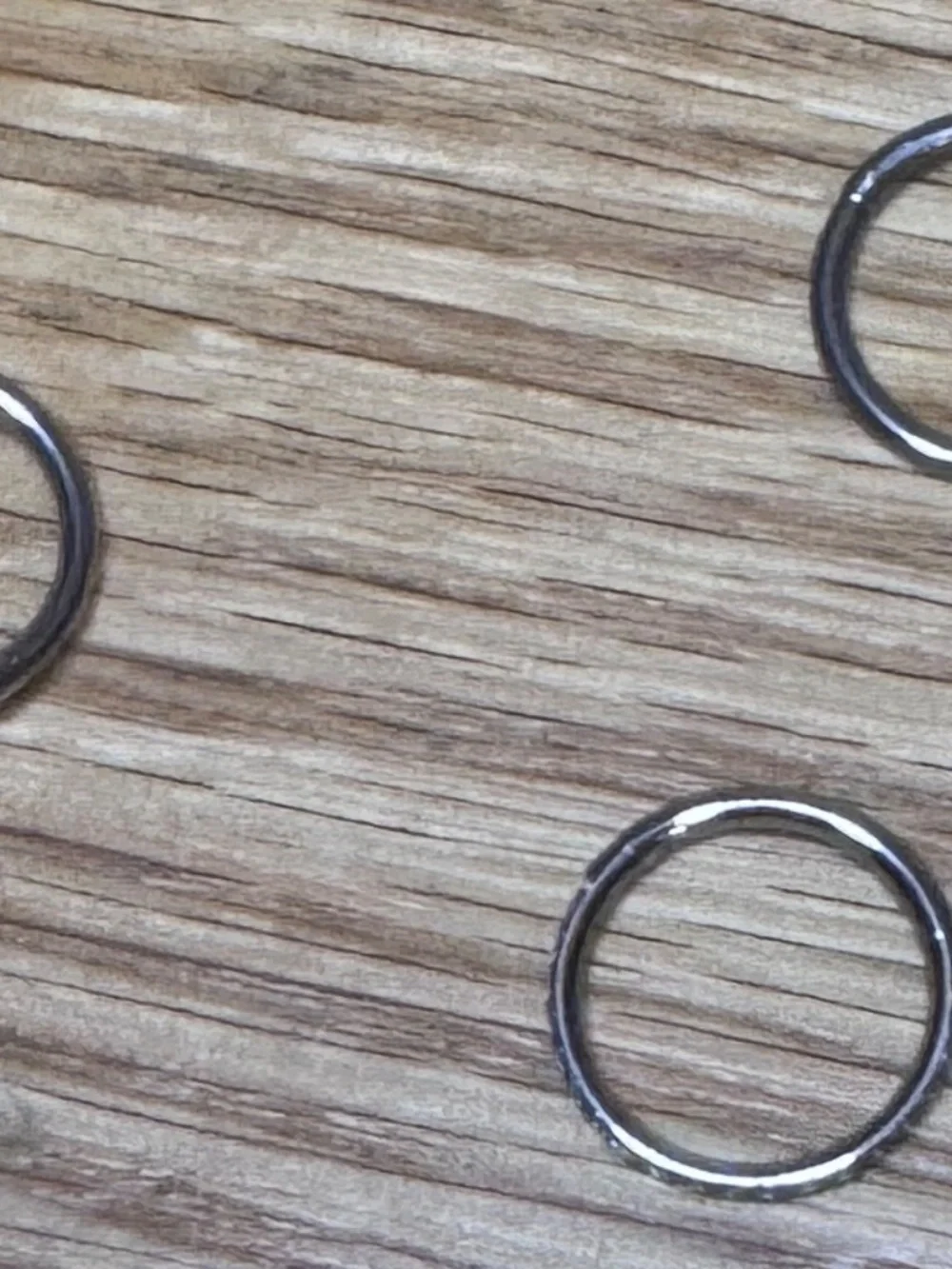 New Set of 3 10mm Stainless Steel Single Earrings 5/8 In Round 3 Different Hoops